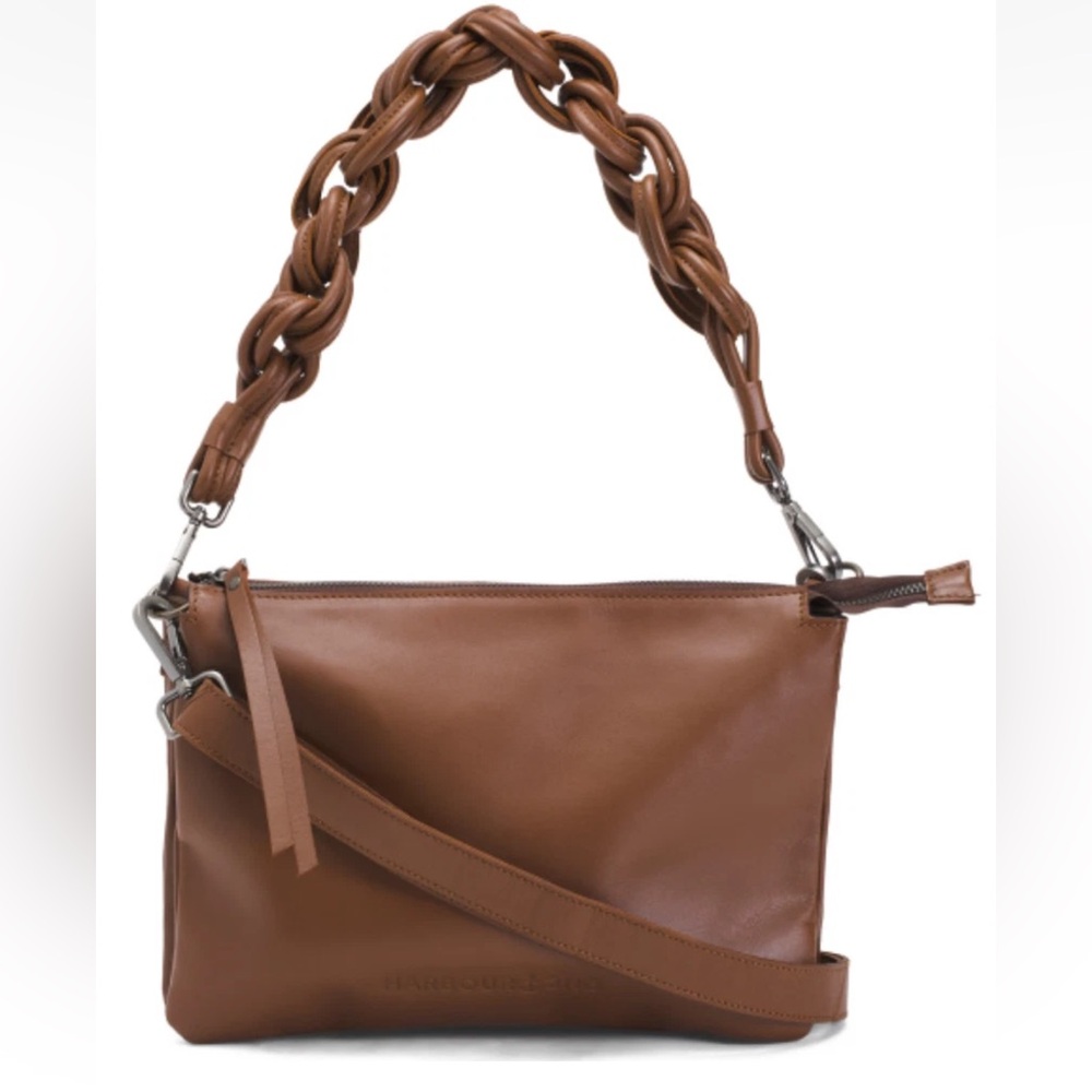Harbour 2ND Brown Leather Shoulder Bag
